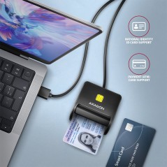 AXAGON SMART-kortlæser - USB 2.0